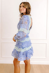 Tea Garden Cutie Tiered Lace Mini Dress