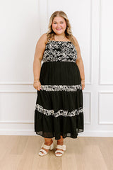 Resort Views Floral Embroidered Midi Dress Curves