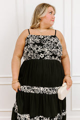 Resort Views Floral Embroidered Midi Dress Curves