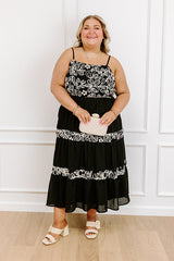 Resort Views Floral Embroidered Midi Dress Curves