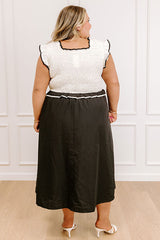 Simply Luxe Smocked Midi Dress Curves