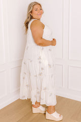 Chasing Wildflowers Embroidered Midi Dress Curves