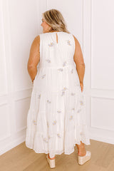 Chasing Wildflowers Embroidered Midi Dress Curves