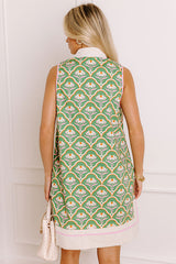 Lively Laughs Floral Mini Dress in Green
