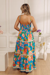 Peony Garden Party Tiered Midi Dress