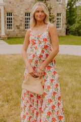 Life In Full Bloom Front Tie Maxi Dress