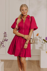 Napa Girls Trip Mini Dress in Berry