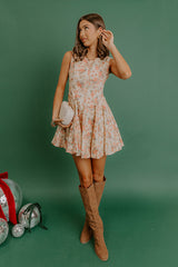 Heart Flutters Floral Denim Mini Dress