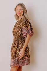 Wildly Chic Satin Leopard Mini Dress