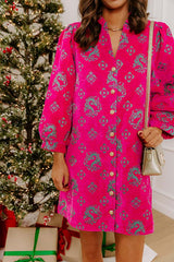 Heartfelt Harmony Floral Jacquard Mini Dress
