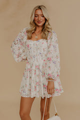 Amour in Bloom Floral Eyelet Mini Dress