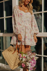 Amour in Bloom Floral Eyelet Mini Dress