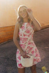 Sweet As Can Be Floral Eyelet Mini Dress