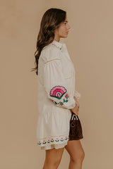 Soft Spoken Embroidered Mini Dress