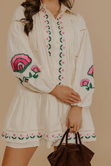 Soft Spoken Embroidered Mini Dress