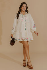 Soft Spoken Embroidered Mini Dress