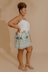 Afternoon in Amalfi Linen Blend Mini Dress Curves