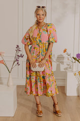 Happy Moments Tiered Midi Dress