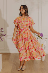 Hibiscus Daydream Floral Midi Dress