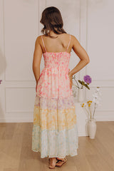 Watercolor Dreams Floral Tiered Maxi Dress
