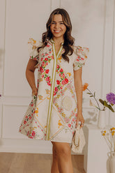 Petal Play Button Down Mini Dress