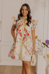 Petal Play Button Down Mini Dress