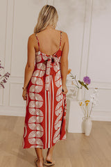 Boho Muse Midi Dress in Red