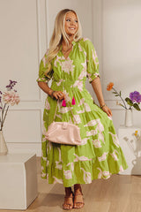 Bright Side Getaway Floral Midi Dress