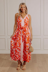 Vacay Bliss Floral Maxi Dress in Tangerine