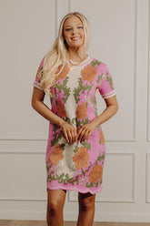 Love Me In Florals Knit Mini Dress
