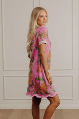 Love Me In Florals Knit Mini Dress