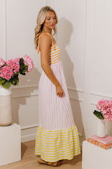 Sorbet Smiles Stripe Maxi Dress