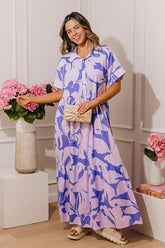Lavender Fields Floral Maxi Dress
