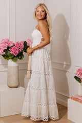 Romantic Cottage Eyelet Tiered Maxi Dress