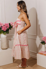 Petal Kiss Floral Smocked Midi Dress