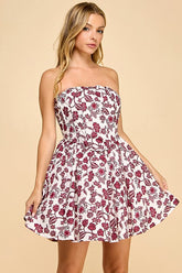 Delphine Floral Corset Tube Dress