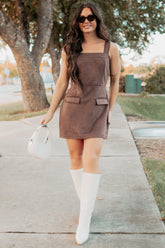 Honest Energy Sleeveless Mini Dress (Espresso)