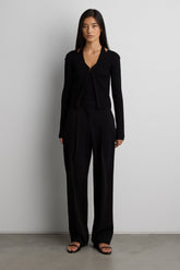 LAYERED EFFECT HALTER CARDIGAN