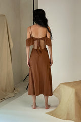 OFF SHOULDER MIDI DRESS