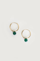HOOP EARRING WITH GEMSTONE