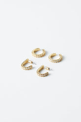 HOOP AND CUFF EARRING SET