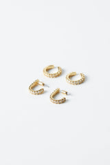 HOOP AND CUFF EARRING SET