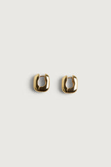 CHUBBY SQUARE SHAPED HUGGIE HOOPS