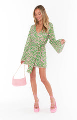 Treasure Mini Dress ~ Flower Power Pink Crochet