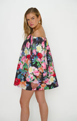 Brenna Mini Dress ~ Moonlit Garden Gala Taffeta
