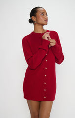 Marguerite Cardigan Dress ~ Lover Red Knit