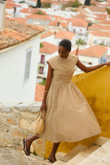 Mocha Gingham Dame Dress