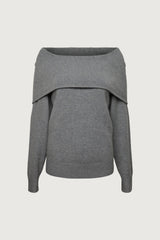 OFF THE SHOULDER SLOUCHY SWEATER HOODIE