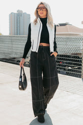 No Plot Needed Parachute Jogger Pants (Black)
