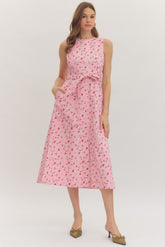 Delilah Floral Belted Midi Dress